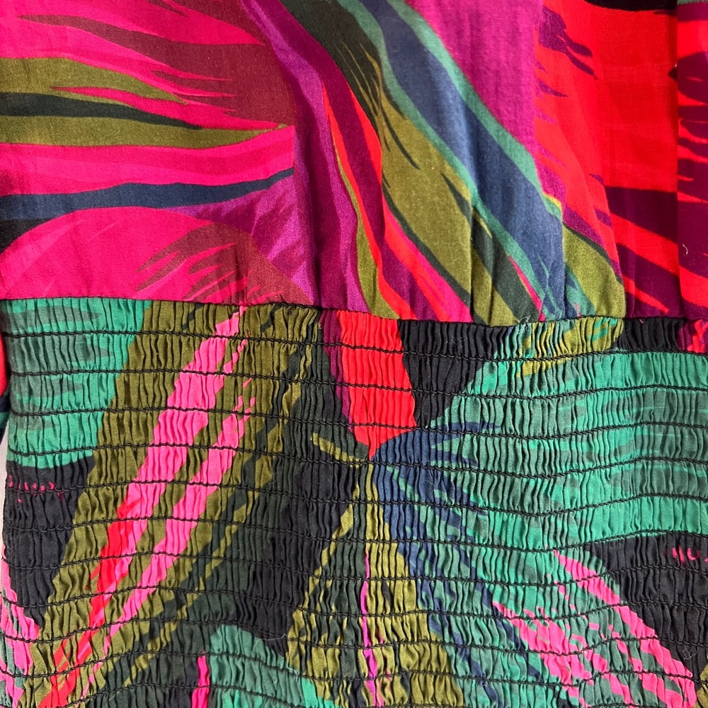 Farm Rio Leaf Pattern Mini Dress XS - Picture 6 of 8